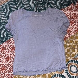 Blue and White Striped Baby Tee